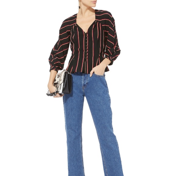 INTERMIX Lexi Striped Top Size 4 - Picture 2 of 5